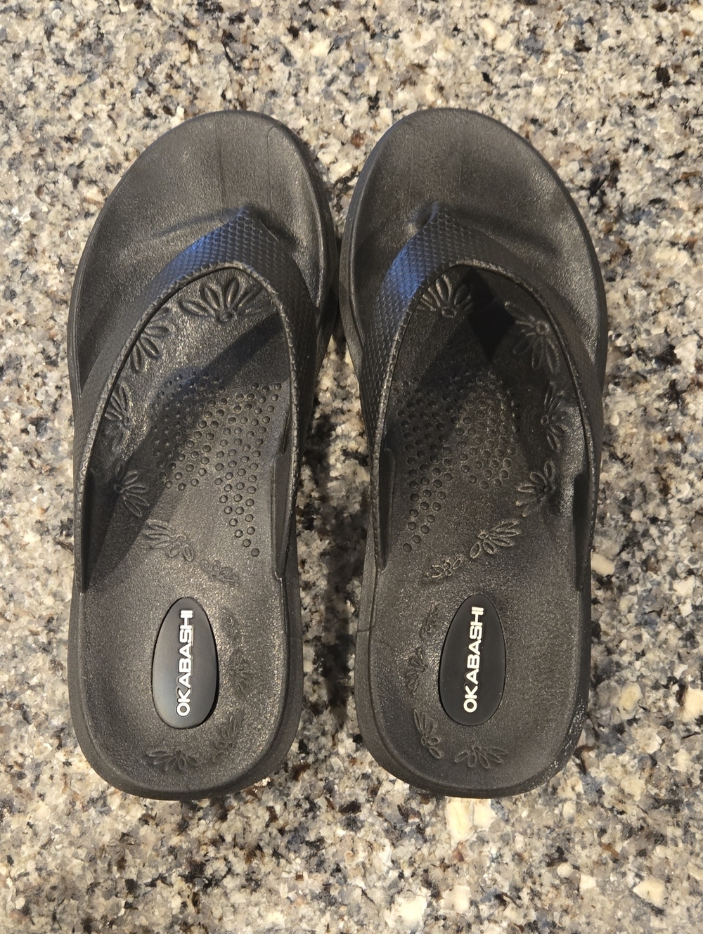 Okabashi Black Women's Comfort Sandal Flip Flops M